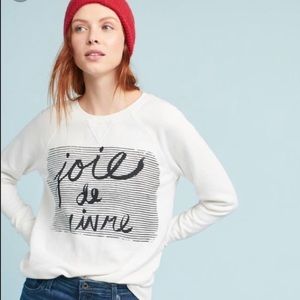 ANTHROPOLOGIE Joie de Vivre Graphic Sweatshirt